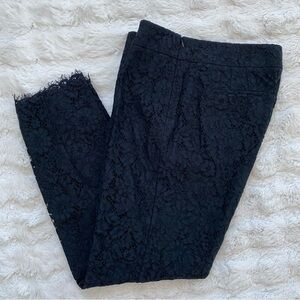 NWT RSVP by Talbots Black Floral Lace Pants 8